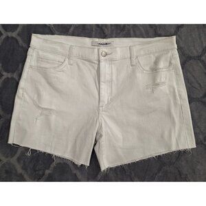 NWOT Joe's Jeans Women's White Denim Distressed Hem Shorts/Sz. 31